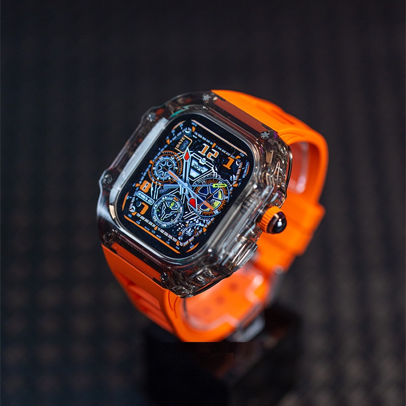 Black Case+Orange Band