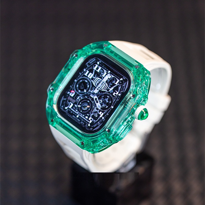 Green Case+White Band