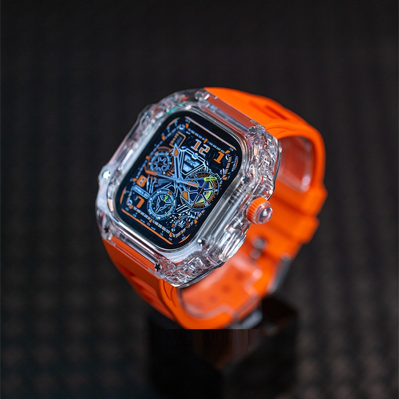 Clear Case+Orange Band