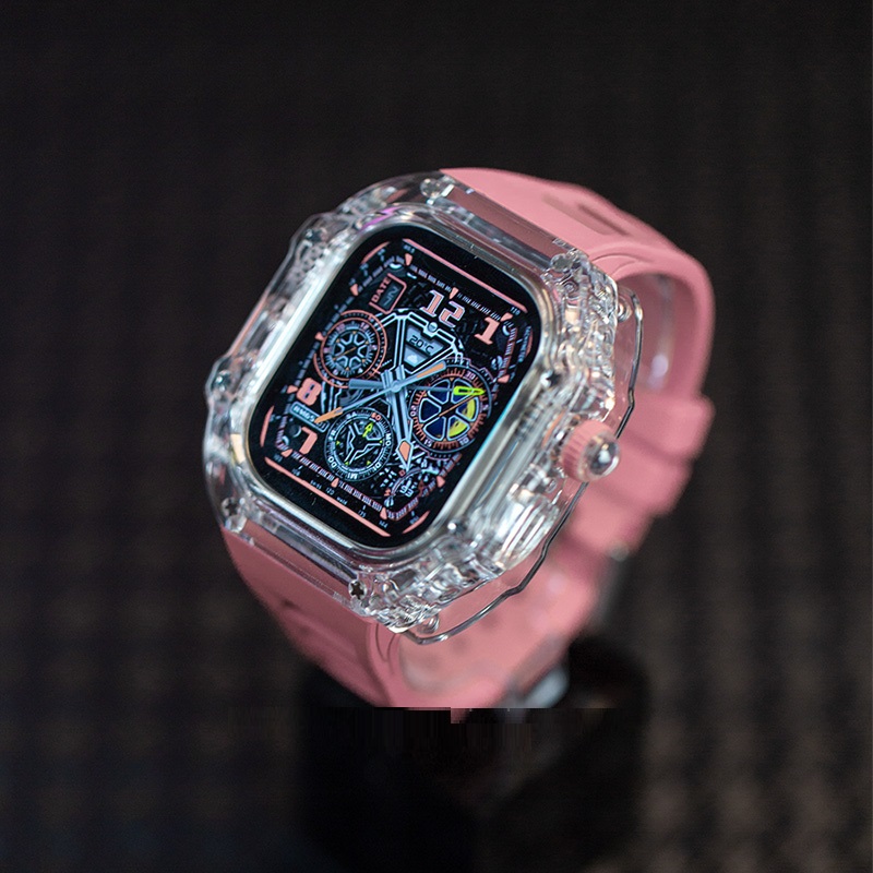 Clear Case+Pink Band