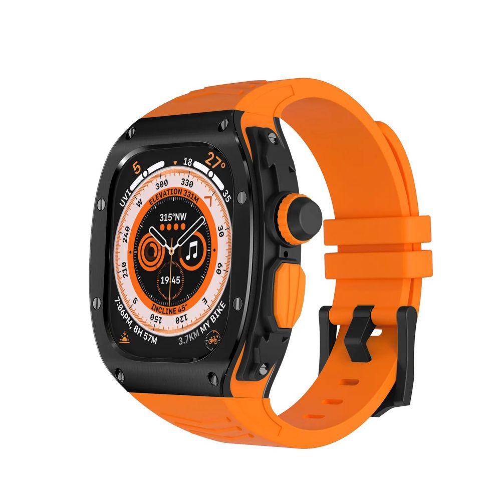 Black Case + Orange Band