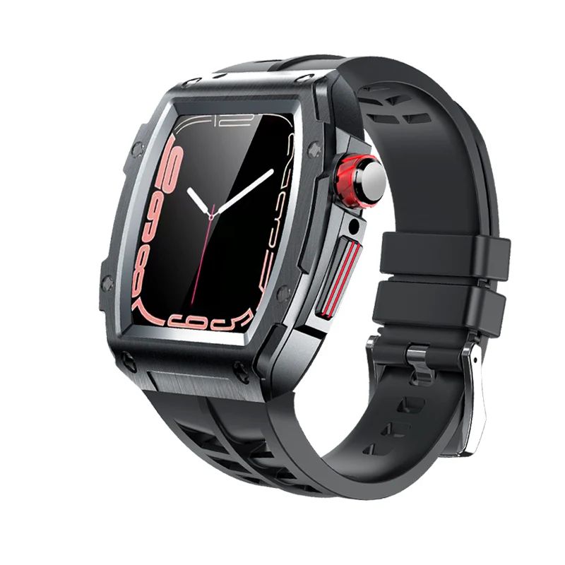 Black Case+Red Crown+Black Band