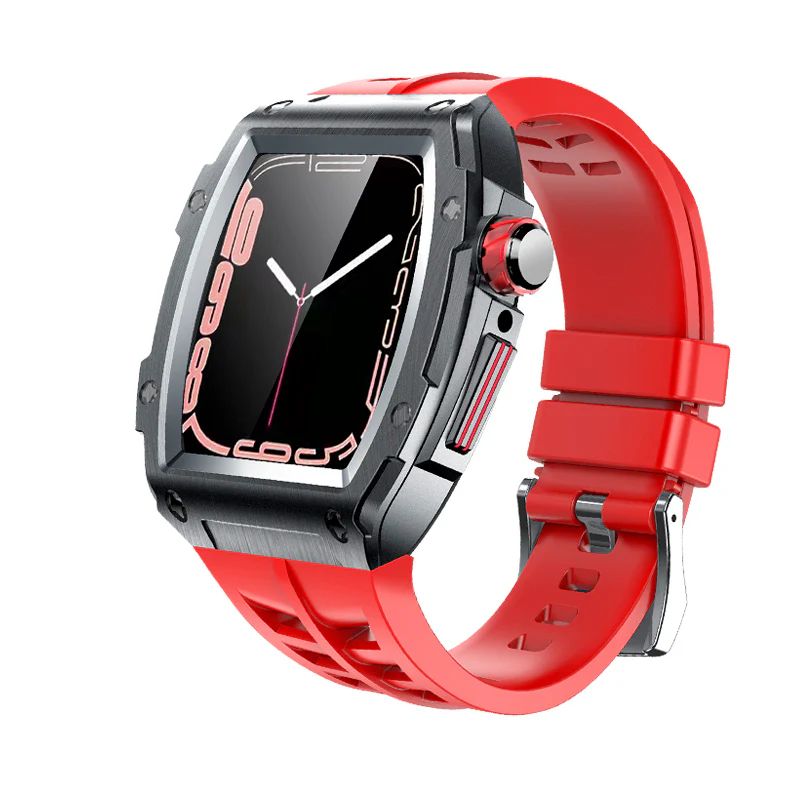 Black Case+Red Crown+Red Band