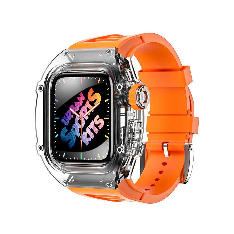 Clear Case+Orange Crown+Orange Band