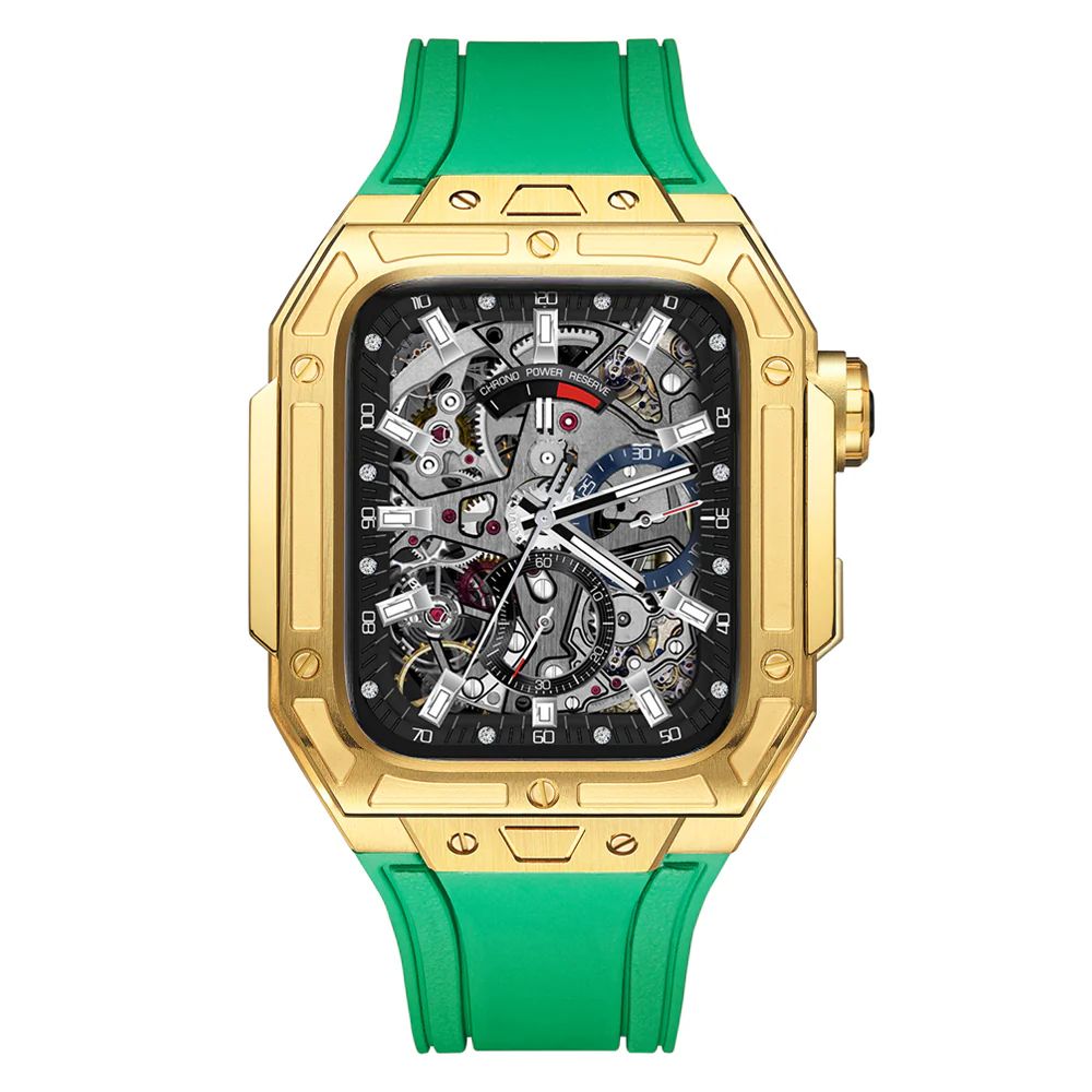 Gold Case+Green Strap