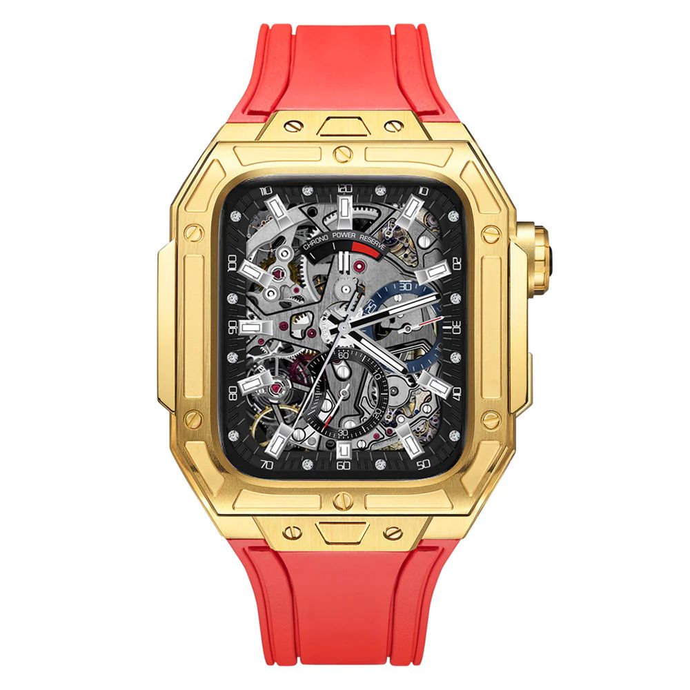 Gold Case+Red Strap