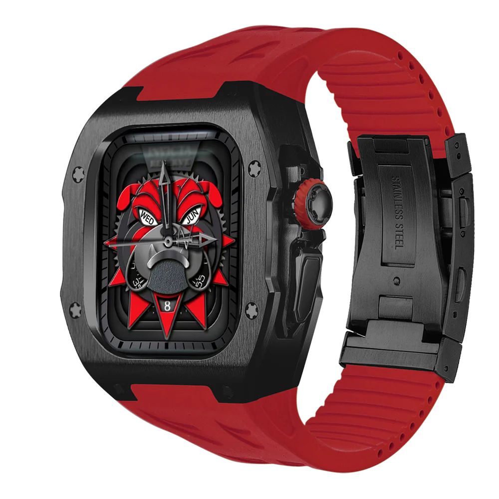 Titanium Case+Red Band+Black Buckle