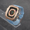 Rose Gold Case+Blue Band
