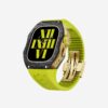 Carbon Fiber/Gold Case+Green Band
