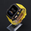 Carbon Fiber/Rose Gold Case+Yellow Band+Rose Gold Buckle